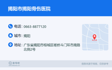 揭陽(yáng)市揭陽(yáng)骨傷醫(yī)院:0663-8877120
